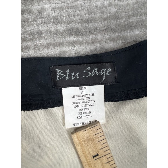 Blu Sage Dress Womens 10 Black & White Short Sleeve Mini Shift Casual - Picture 10 of 12